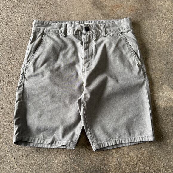 Quiksilver Shorts Mens 28 Gray Chino Bermuda Summer Casual Pockets Mid Rise - Picture 1 of 9